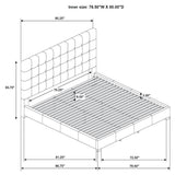 Medley Genuine Leather Eastern King Platform Bed Tan