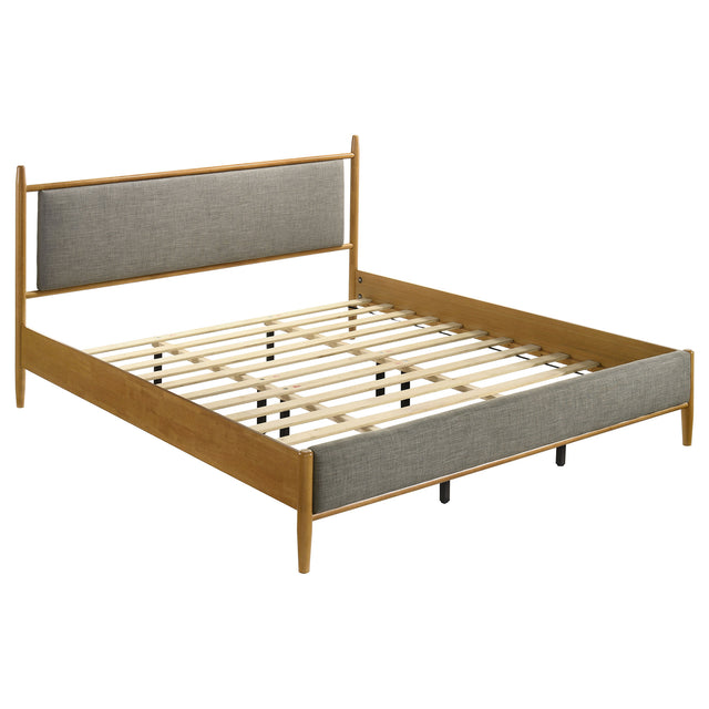 Tampa Furniture Outlet - Coaster - Mason 46-inch Eastern King Panel Platform Bed Light Brown - 315914KE