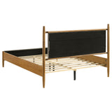Mason 46-inch Queen Panel Platform Bed Grey and Light Brown
