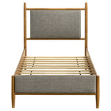 Mason 46-inch Twin Panel Platform Bed Grey and Light Brown
