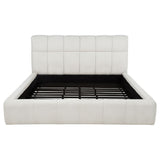 Nollet 48-inch Upholstered Eastern King Platform Bed Cream