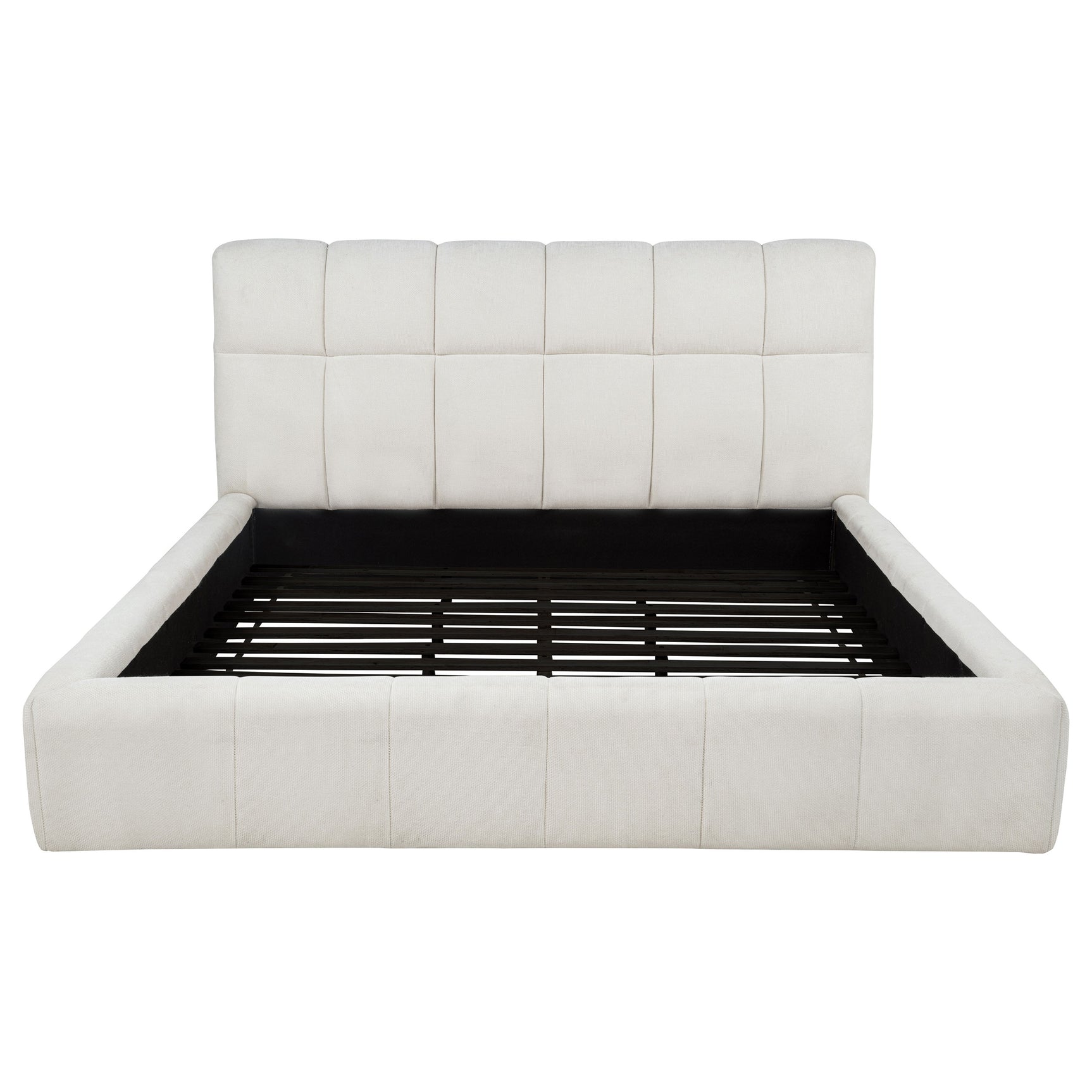 Nollet 48-inch Upholstered Eastern King Platform Bed Cream