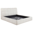 Tampa Furniture Outlet - Coaster - Nollet 48-inch Upholstered California King Platform Bed Cream - 315917CRMKW