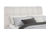Nollet 48-inch Upholstered California King Platform Bed Cream