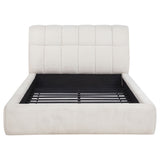 Nollet 48-inch Upholstered Queen Panel Platform Bed Cream