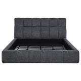 Nollet 48-inch Upholstered California King Platform Bed Grey