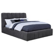 Tampa Furniture Outlet - Coaster - Nollet 48-inch Upholstered Queen Panel Platform Bed Grey - 315917GRYQ