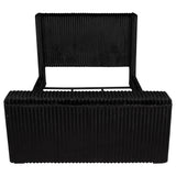 Centergrove Upholstered Eastern King Wingback TV Bed Black