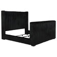 Tampa Furniture Outlet - Coaster - Centergrove Upholstered California King Wingback TV Bed Black - 315945KW