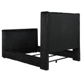Centergrove Upholstered Queen Wingback TV Bed Black