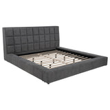 Tampa Furniture Outlet - Coaster - Dreux Upholstered Queen Panel Platform Bed Grey - 315948GRYQ