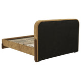 Baldacci Upholstered Queen Platform Bed Curry and Walnut