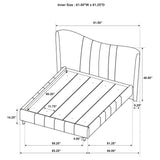 Evelyn Upholstered Queen Panel Platform Bed Ivory