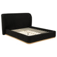 Tampa Furniture Outlet - Coaster - Blaire Upholstered Queen Wingback Platform Bed Black - 315967BLKQ
