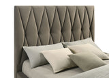 Delsea Upholstered Eastern King Platform Bed Light Brown