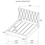 Delsea Upholstered Queen Panel Platform Bed Light Brown