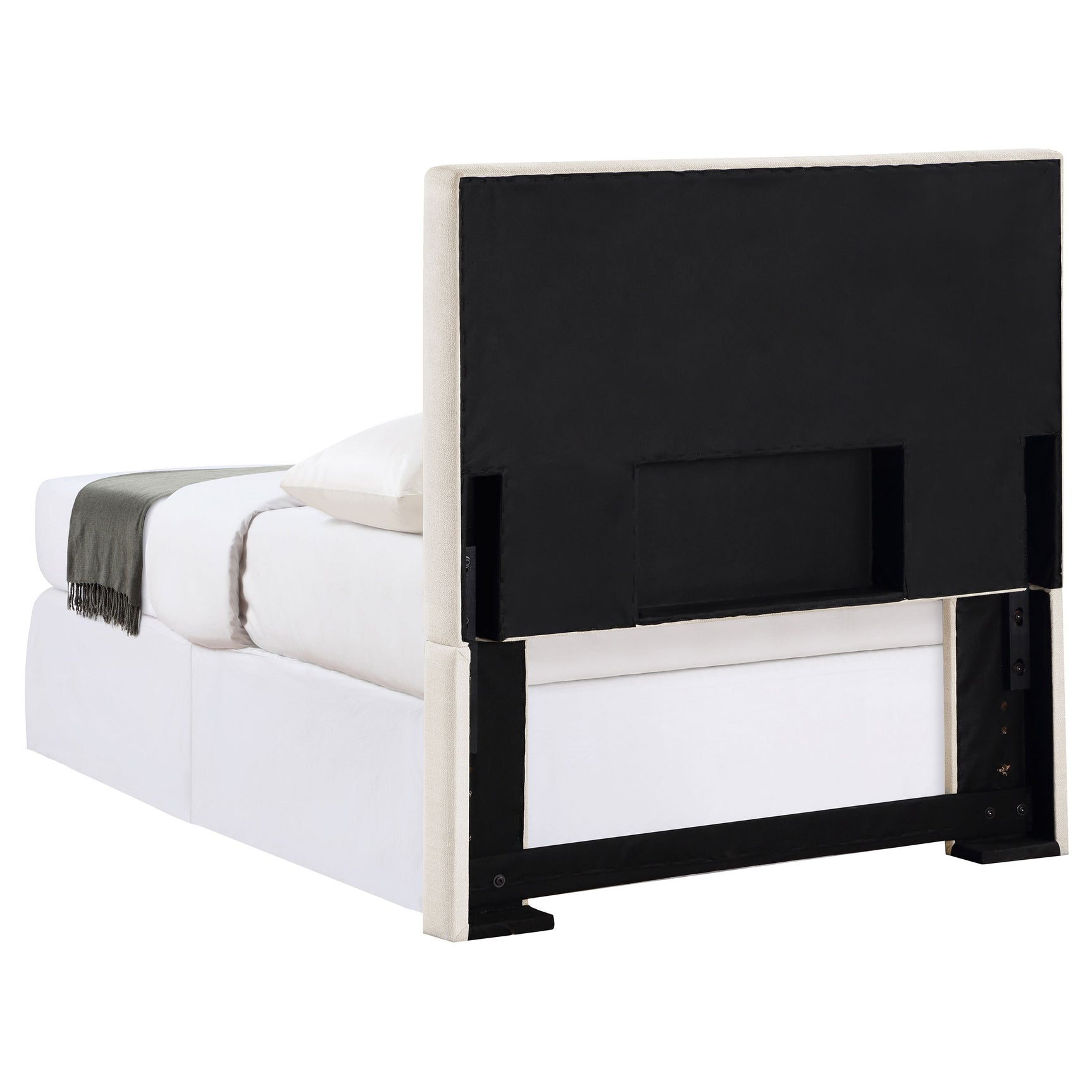 Pirro Upholstered Twin Panel Headboard Sand - Tampa Furniture Outlet
