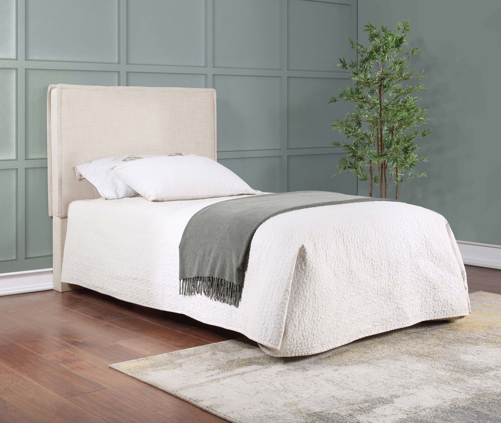 Izzy Upholstered Twin Panel Headboard Sand - Tampa Furniture Outlet