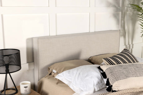 Kosmo Upholstered King Panel Headboard Sand - Tampa Furniture Outlet