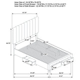 Wheatland 4-drawer Upholstered Full Storage Bed Light Brown