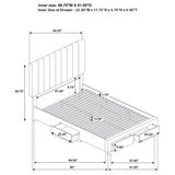 Wheatland 4-drawer Upholstered Queen Storage Bed Light Brown