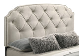 Marianna 4-drawer Upholstered Full Storage Bed Cream