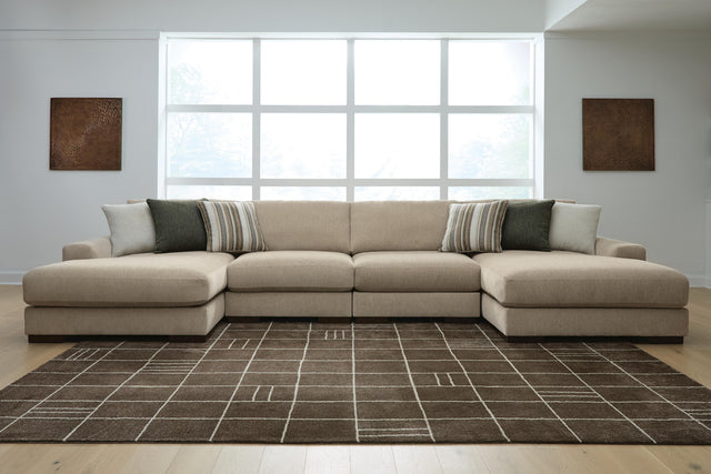 Tampa Furniture Outlet - Ashley Furniture - Linenhause Sectional - RAF 4-Piece Double Chaise Sectional - 31803S9