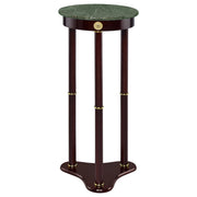 Tampa Furniture Outlet - Coaster - Edie Round Marble Top Plant Stand Merlot - 3315