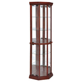 Tampa Furniture Outlet - Coaster - Appledale 6-shelf Corner Curio Display Cabinet Medium Brown - 3393