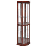 Tampa Furniture Outlet - Coaster - Appledale 6-shelf Corner Curio Display Cabinet Medium Brown - 3393