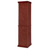 Appledale 6-shelf Corner Curio Display Cabinet Medium Brown - Tampa Furniture Outlet