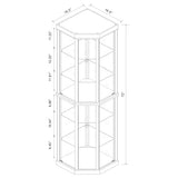 Appledale 6-shelf Corner Curio Display Cabinet Medium Brown - Tampa Furniture Outlet
