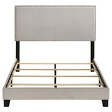 Boyd Upholstered Full Panel Bed Ivory - Tampa Furniture Outlet