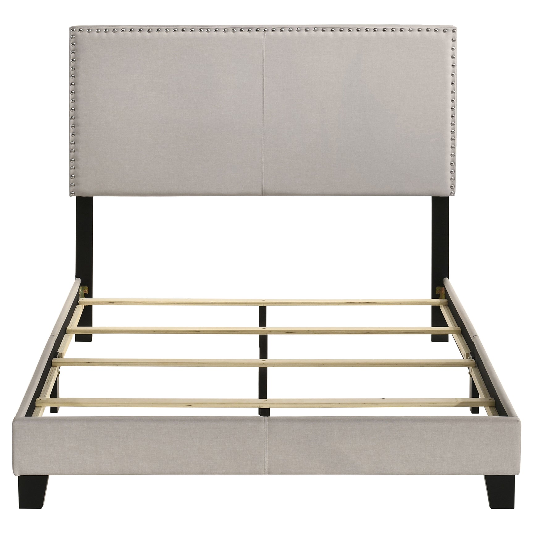 Boyd Upholstered Full Panel Bed Ivory - Tampa Furniture Outlet