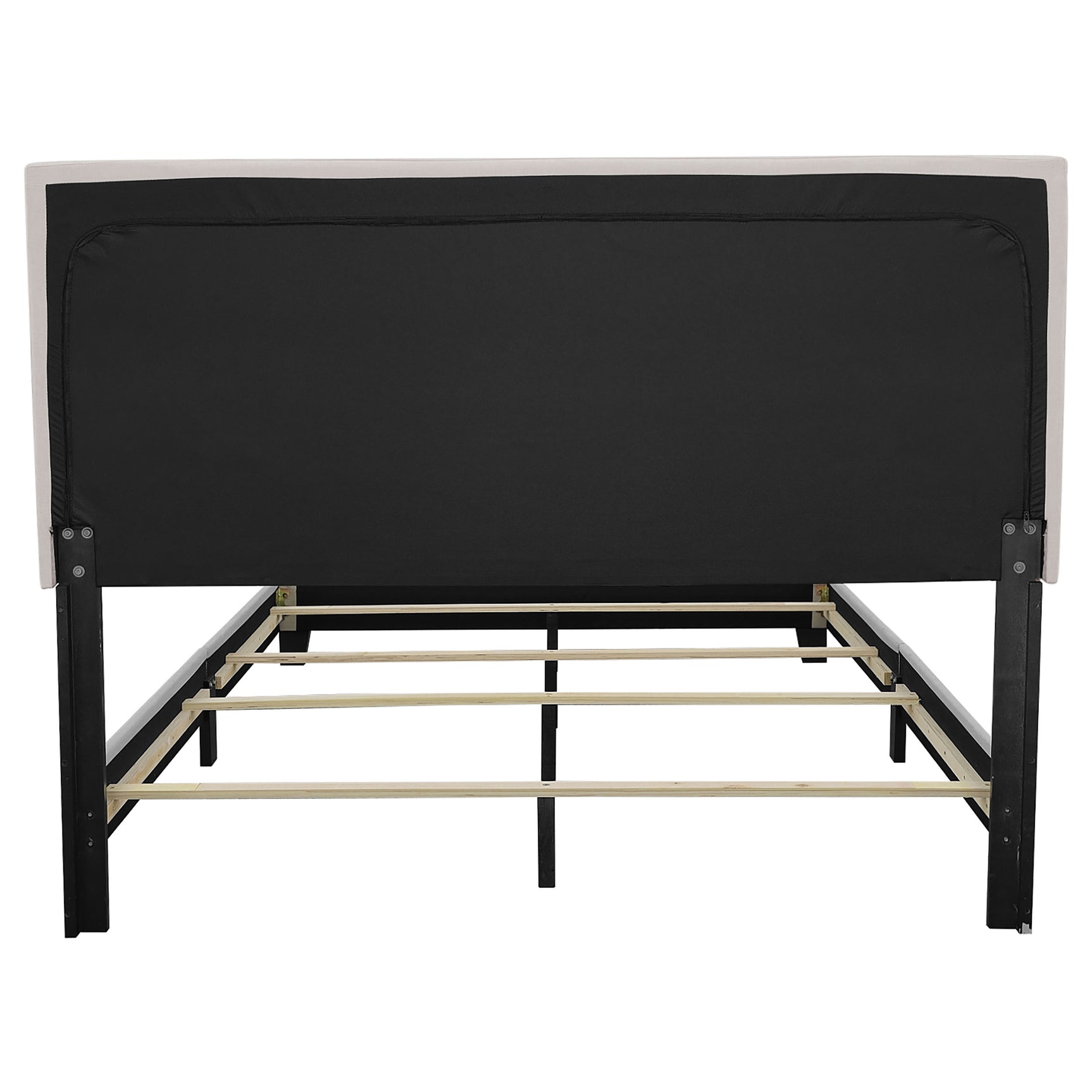 Boyd Upholstered Eastern King Panel Bed Ivory - Tampa Furniture Outlet