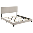 Tampa Furniture Outlet - Coaster - Boyd Upholstered California King Panel Bed Ivory - 350051KW