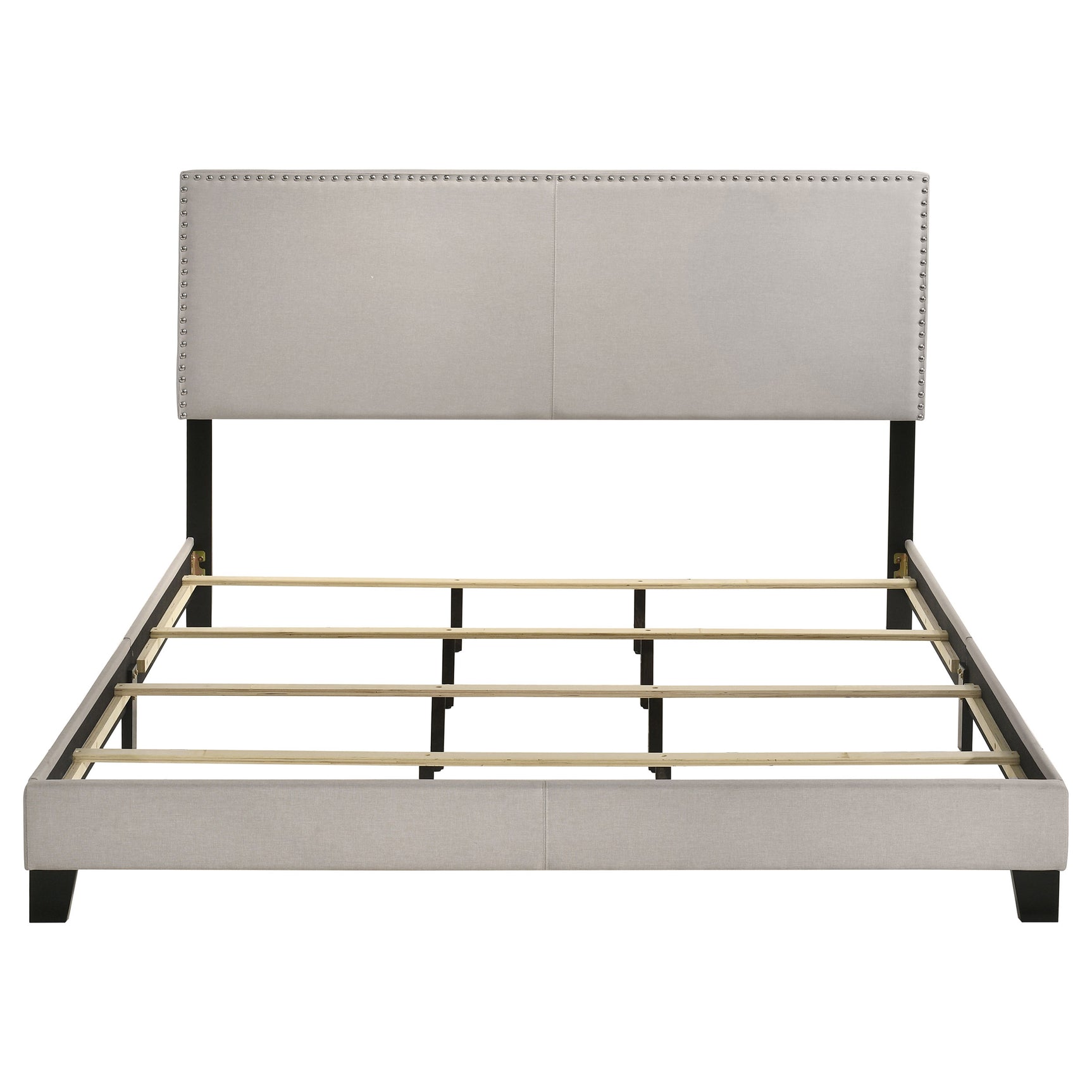 Boyd Upholstered California King Panel Bed Ivory - Tampa Furniture Outlet