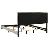 Boyd Upholstered California King Panel Bed Ivory - Tampa Furniture Outlet
