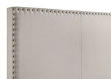 Boyd Upholstered California King Panel Bed Ivory - Tampa Furniture Outlet