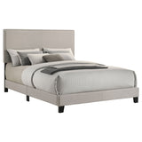 Boyd Upholstered Queen Panel Bed Ivory - Tampa Furniture Outlet