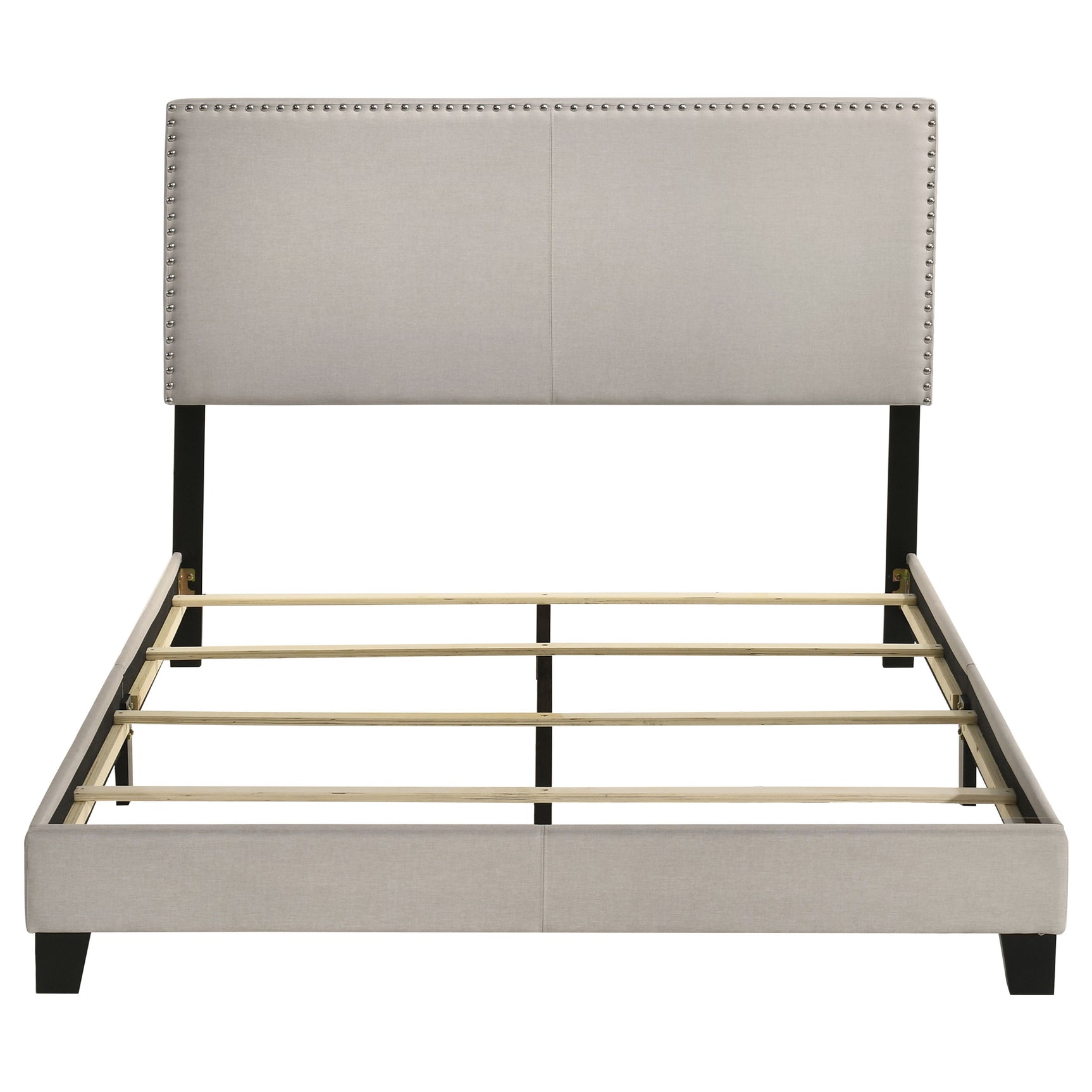 Boyd Upholstered Queen Panel Bed Ivory - Tampa Furniture Outlet