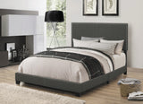Boyd Upholstered Eastern King Panel Bed Charcoal - Tampa Furniture Outlet