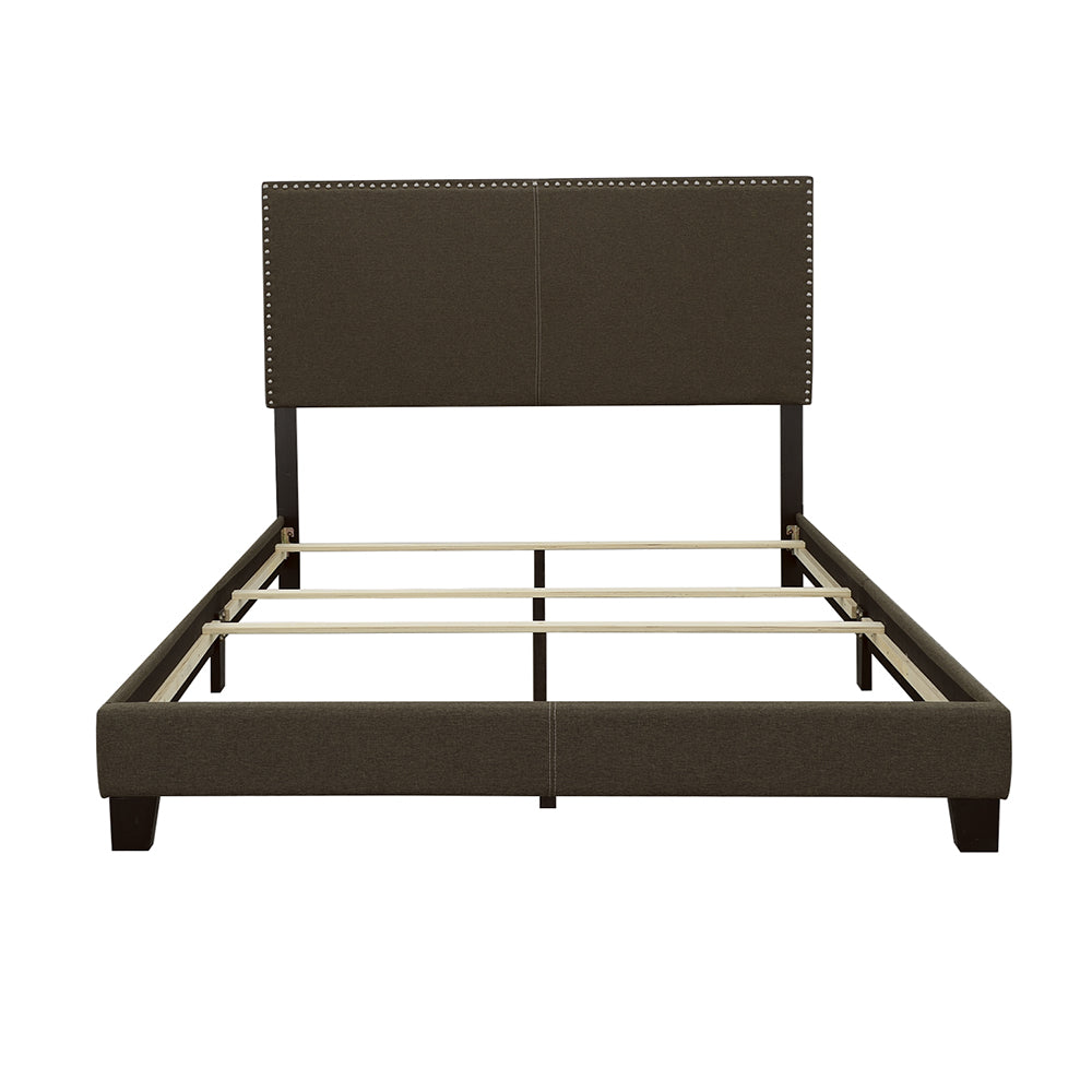 Boyd Upholstered Queen Panel Bed Charcoal - Tampa Furniture Outlet