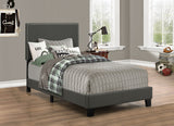 Boyd Upholstered Twin Panel Bed Charcoal - Tampa Furniture Outlet