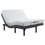 Clara Full Adjustable Bed Base Grey and Black - Tampa Furniture Outlet