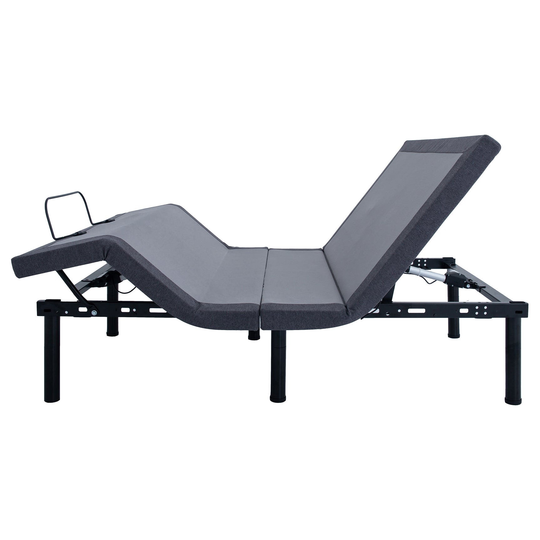 Clara Full Adjustable Bed Base Grey and Black - Tampa Furniture Outlet