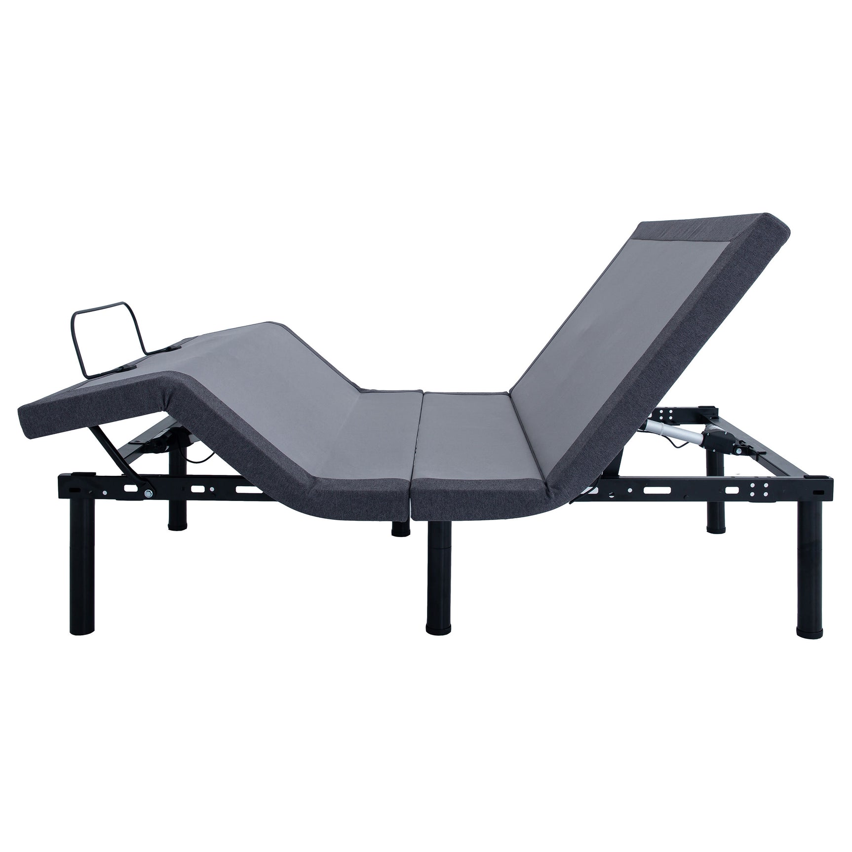 Negan Eastern King Adjustable Bed Base Grey and Black - Tampa Furniture Outlet