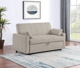 Portland Boucle Upholstered Sleeper Sofa Bed Latte - Tampa Furniture Outlet