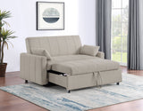 Portland Boucle Upholstered Sleeper Sofa Bed Latte - Tampa Furniture Outlet