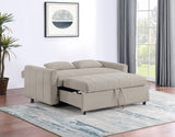 Portland Boucle Upholstered Sleeper Sofa Bed Latte - Tampa Furniture Outlet